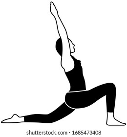 Low Lunge Yoga Pose Illustration