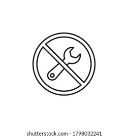 flaches Symbol für niedrige Instandhaltungsbedingungen