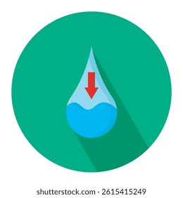 Low mineral flat icon design, healthy care, nutrition symbol element vector design illustration. 
