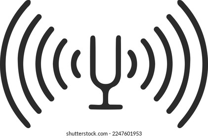 Icono de nivel de ruido bajo, icono de voz baja vector negro