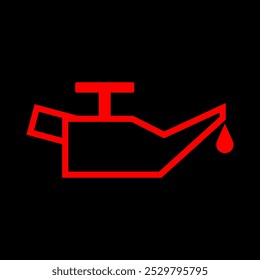 Low Oil Pressure Sign. Vector Illustration. 