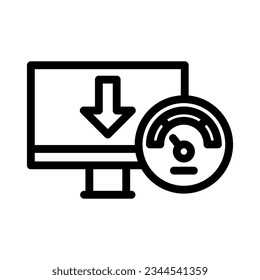 low performance line icon illustration vector graphic. Simple element illustration vector graphic, suitable for app, websites, and presentations isolated on white background