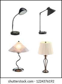 Low Ploy Vector Lamps Set