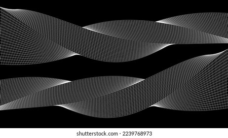 Low poly 3D twisted geometric figure. Futuristic polygonal cube design. For web-site, wallpaper, banner and etc. Vector illustration.