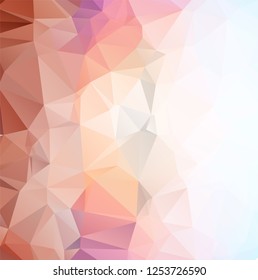 Low Poly abstract background with colorful triangular polygons with a brilliant