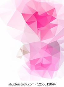 Low Poly abstract background with colorful triangular polygons with a brilliant