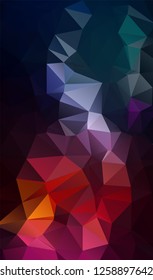 Low Poly abstract background with colorful triangular polygons with a brilliant