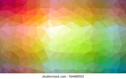 Bajo fondo polaco abstracto con coloridos polígonos triangulares con un brillante rango de colores.