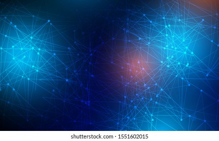 low poly abstract background with connecting lines and dots