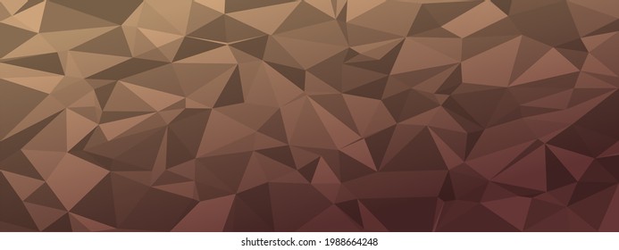 low poly abstract background. dark natural colors chaotic triangles of variable size and rotation. Minimalist layout for business card landing page wallpaper website brochure. Trendy vector eps10