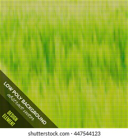 Low poly abstract background. Green design elements. Polygonal texture. Grass impression.