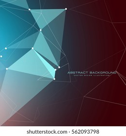 low poly abstract background with light effects