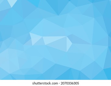 Fondo azul abstracto de baja polilla compuesto de triángulos. Arte vectorial.