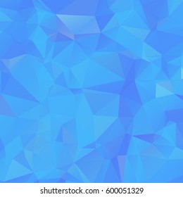 Low poly abstract blue background consisting of triangles. Vector art.