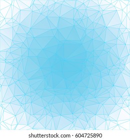 Low poly abstract blue background consisting of triangles. Vector art.