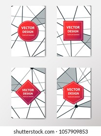 Low Poly abstract brochure, flyer, banner on white geometric Background with Lines.
Low poly vector illustration.
