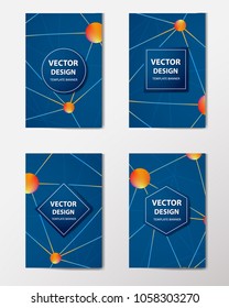 Low Poly abstract brochure, flyer, banner on dark geometric Background with light Lines.
Low poly vector illustration.

