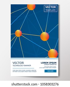 Low Poly abstract brochure, flyer, banner on dark geometric Background with light Lines.
Low poly vector illustration.

