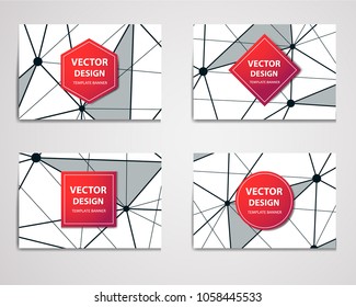 Low Poly abstract brochure, flyer, banner on white geometric Background with Lines.
Low poly vector illustration.
