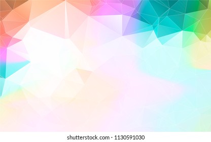 Low poly abstract colorful background consisting of triangles. Vector art