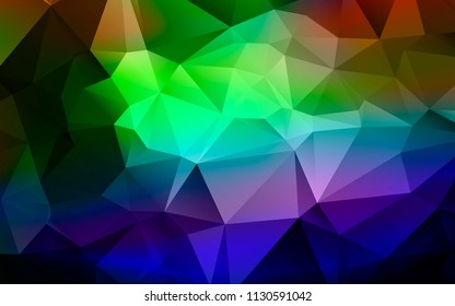 Low poly abstract colorful background consisting of triangles. Vector art