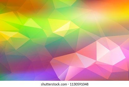 Low poly abstract colorful background consisting of triangles. Vector art