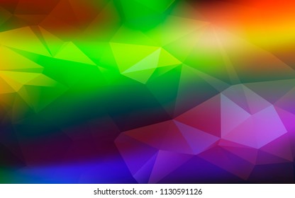 Low poly abstract colorful background consisting of triangles. Vector art