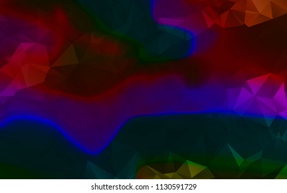 Low poly abstract colorful background consisting of triangles. Vector art