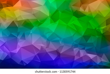 Low poly abstract colorful background consisting of triangles. Vector art