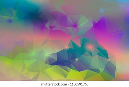 Low poly abstract colorful background consisting of triangles. Vector art