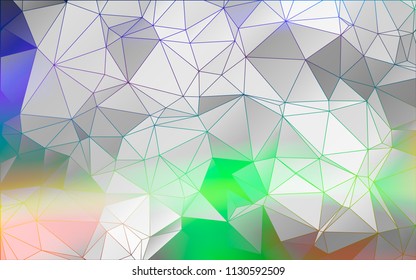 Low poly abstract colorful background consisting of triangles. Vector art