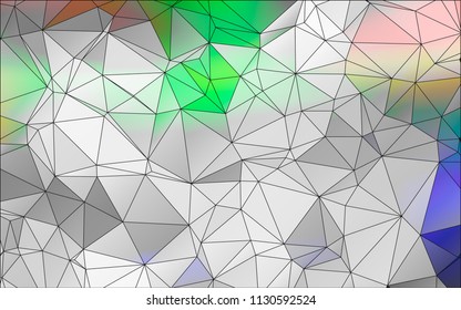Low poly abstract colorful background consisting of triangles. Vector art