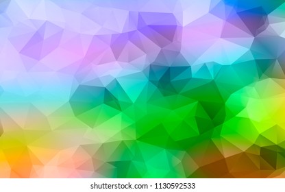 Low poly abstract colorful background consisting of triangles. Vector art