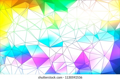 Low poly abstract colorful background consisting of triangles. Vector art