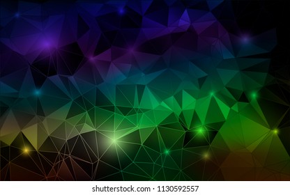 Low poly abstract colorful background consisting of triangles. Vector art