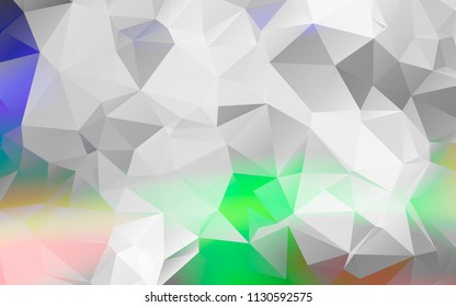 Low poly abstract colorful background consisting of triangles. Vector art
