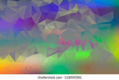 Low poly abstract colorful background consisting of triangles. Vector art