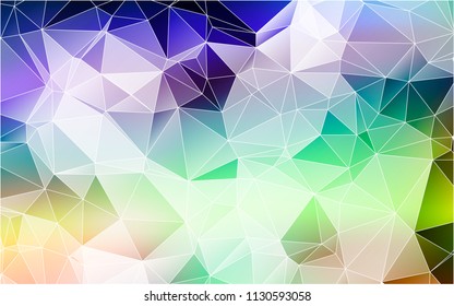 Low poly abstract colorful background consisting of triangles. Vector art