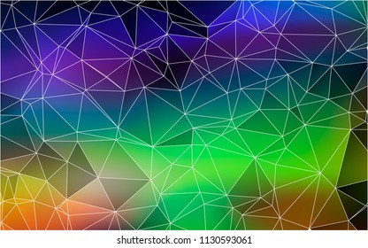 Low poly abstract colorful background consisting of triangles. Vector art