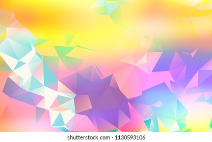 Low poly abstract colorful background consisting of triangles. Vector art