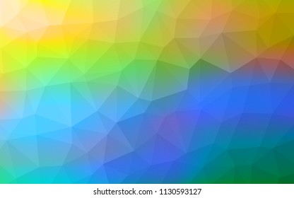 Low poly abstract colorful background consisting of triangles. Vector art