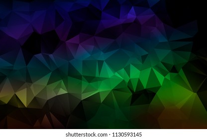 Low poly abstract colorful background consisting of triangles. Vector art