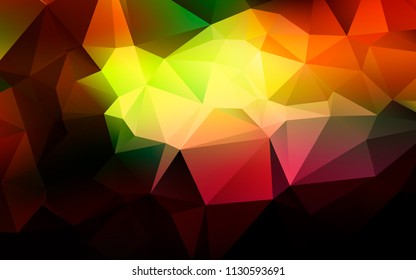 Low poly abstract colorful background consisting of triangles. Vector art