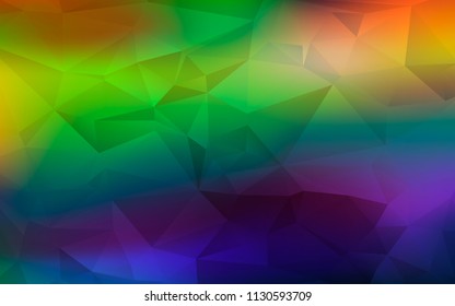 Low poly abstract colorful background consisting of triangles. Vector art