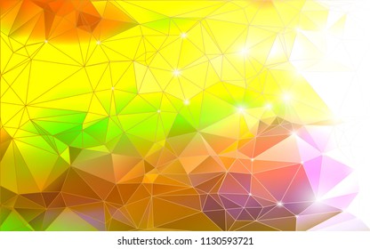 Low poly abstract colorful background consisting of triangles. Vector art