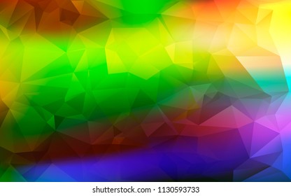 Low poly abstract colorful background consisting of triangles. Vector art