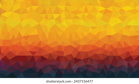 Low poly abstract colorful background with yellow color, trendy, geometric, cyber polygonal wallpaper, triangle style poster