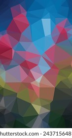Niedrige Poly abstrakte bunte Hintergrund, trendig, geometrisch, Cyber-polygonale Tapete, Dreieck-Stil Poster
