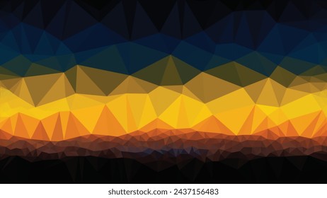 Fondo colorido abstracto bajo del poli con el color amarillo, de moda, geométrico, papel tapiz poligonal cibernético, póster del estilo del triángulo