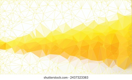 Low poly abstract colorful background with yellow color, trendy, geometric, cyber polygonal wallpaper, triangle style poster